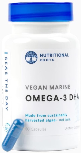 [BRSRM23QCAPGODQ7] Omega 3 Algae DHA Vegan - Omega 3 DHA Supplement, Plant-Based Omega-3 Blend of Organic Algae, Organic Chia, and Organic Flax Seed Third Party Tested, Doctor's Choice,1 Month Supply, 30 Capsules
