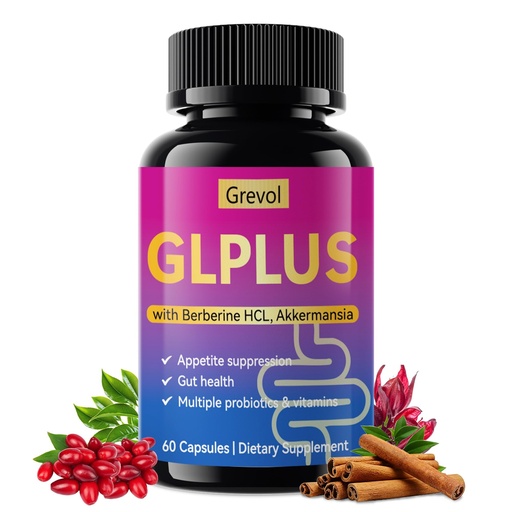 [BRSRGHQQAQIAO33Z] Grevol GLP1 Support Supplement for Women : Berberine Supplement with Ceylon Cinnamon & Akkermansia for Weight Management - Appetite Suppressant & Metabolism Support – 60 Capsules