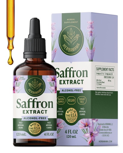 [BRSREEAFCQOQKDI7] HERBAMAMA Saffron Supplements - Pure Saffron Extract for Mood Support & Antioxidant - Mood Support Supplement - Non-GMO, Alcohol & Sugar-Free, 168-Day Supply