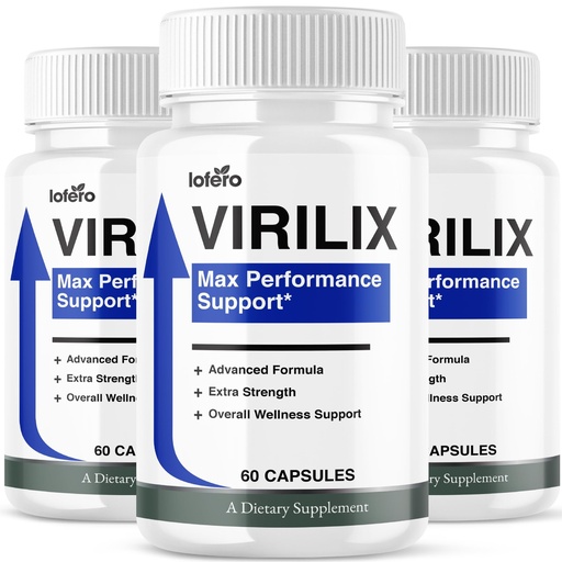 [BRSRGFIBOEPAGG3Z] (3 Pack) Virilix Supplement Capsules For Men, High Performance Advanced Support Pills All-Natural Formula Maximum Wellness Strength for Health, Stamina, Drive, Confidence & Long Lasting Energy (180ct)