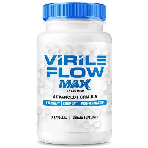 [BRSRACT3OAFBS33X] NutraRize Virile Flow Max for Men, Official VirileFlow Pills, Premium Blend to Support Energy, Stamina and Performance, Viril Flow Male Capsules, Powerful Formula Pastillas Review (60 Capsules)