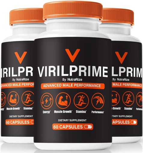 [BRSRAAI3O4JWOGQZ] (3 Pack) VirilPrime Pills, Official Viril Prime Capsules, Premium Male Formula to Fuel Daily Energy, Stamina & Peak Performance, Supports Overall Health and Fitness, Natural VirilPrime (180 Capsules)