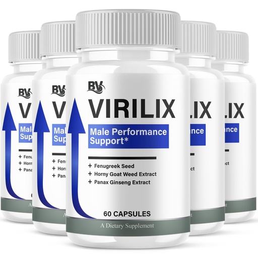 [BRSRGFAHBYBB6DLO] BLUE VIBE Virilix Premium Performance and Advanced Health Management Supplement Pills, Virilix Maximum Strength Daily Health Support and Overall Wellness Formula Supplement (5 Pack - 300 Capsules)