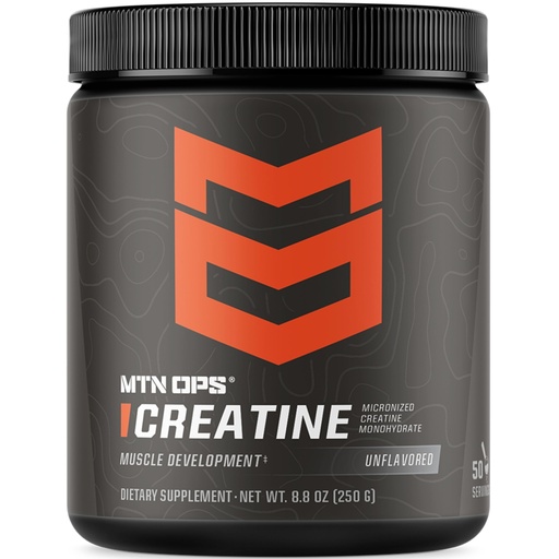 [BRSRAYAZBEHBEHT4] MTN OPS Micronized Creatine Monohydrate Powder – Unflavored 5 g per Serving, 50 Servings – Pure Creatine for Muscle Recovery & Strength Training