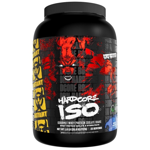 [BRSWKEL6ON5RG3TY] Mutant Hardcore ISO Whey Protein Isolate Powder Acts Fast to Help Recover, Build Muscle, Bulk and Strength, 1.6 lb Vanilla Ice Cream