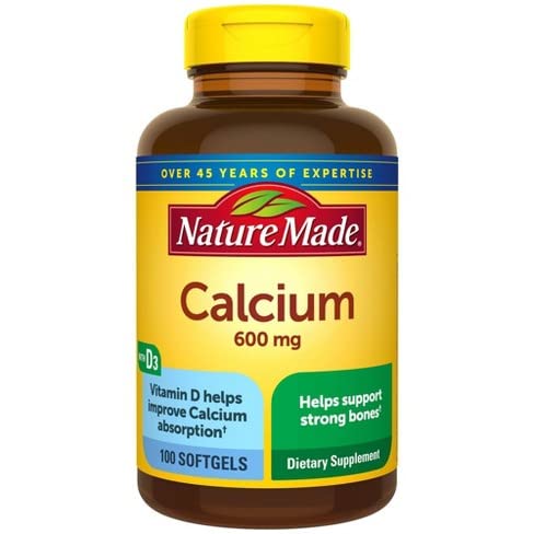 [BRSWKGYIBMJWCDTA] Nature Made Calcium 600 mg With Vitamin D Liquid Softgels 100 ea (Pack of 6)