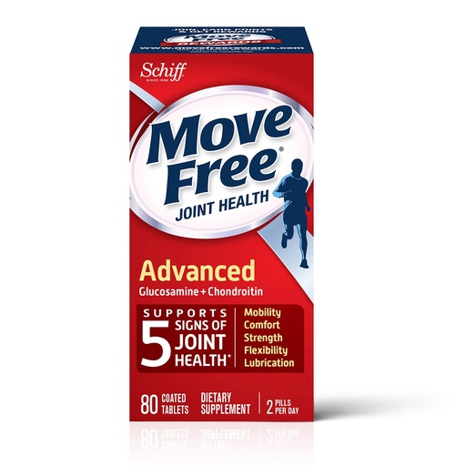 [BRSWIYQKCMAGCHTC] Move Free Triple Strength Glucosamine Chondroitin and Hyaluronic Acid Joint Supplement, 80 Count