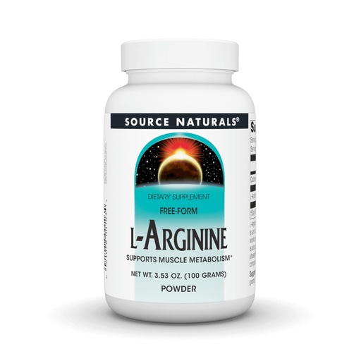 [BRSWIYTYOUNWEALA] Source Naturals L-Arginine, Free Form, Supports Muscle Metabolism* - 3.53 oz. (100 Grams) - Powder