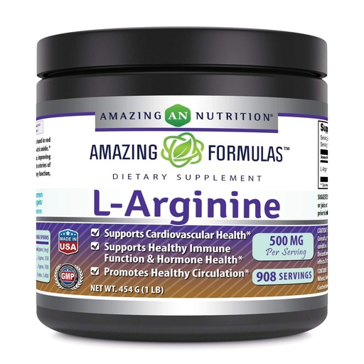 [BRSWKFI4OENWGGTM] Amazing Formulas L-Arginine Powder Supplement | Non-GMO | Gluten Free | Made in USA (1 Lb)