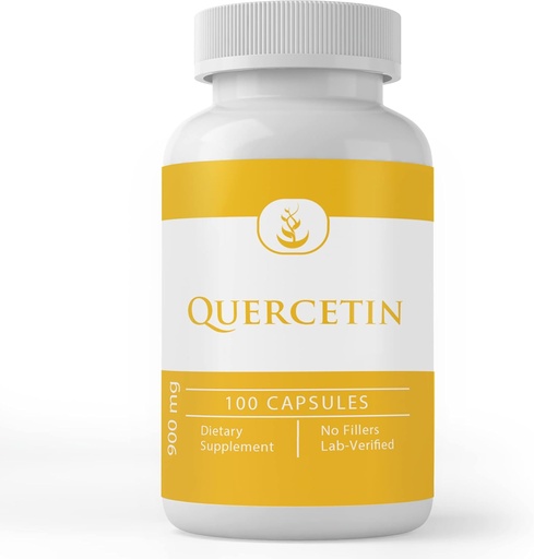 [BRSWYZY7CF4BY2AZ] Pure Original Ingredients Quercetin (100 Capsules) Always Pure, No Additives Or Fillers, Lab Verified