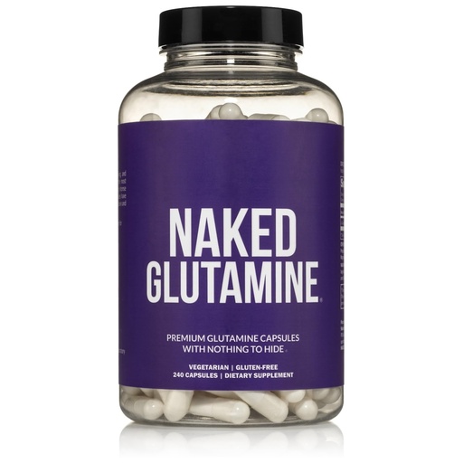 [BRSROHYRC4OQEEQ7] NAKED L-Glutamine Muscle Recovery Capsules, 1000mg, 240 Count, Made in The USA, Non-GMO, Gluten and Soy Free