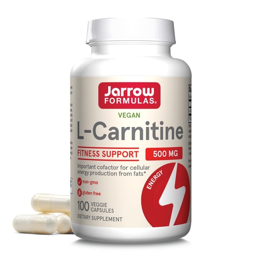 [BRSWIY32BQIW2HQZ] Jarrow Formulas L-Carnitine 500 mg, Dietary Supplement, Support for Cellular Energy Production, 100 Veggie Capsules, 100 Day Supply