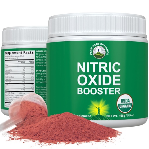 [BRSRE2YLOUFWC2TV] USDA Organic Plant Based Nitric Oxide Booster Powder Supplement for Men & Women - Caffeine Free Supplements 5 Top Ingredients - Beet Root, Tart Cherry, Acerola Cherry, Pomegranate, Red Ginseng