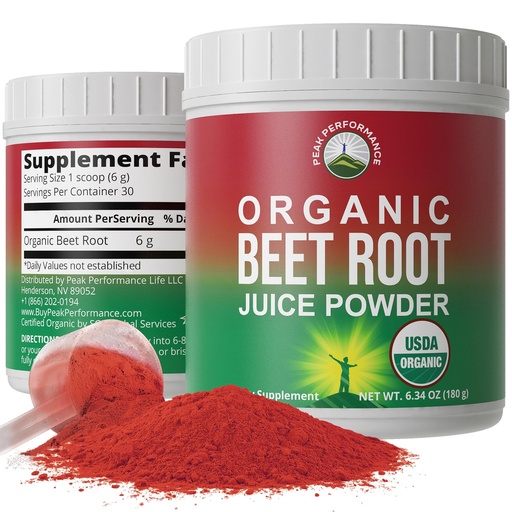[BRSWGGI3BACR4HI3] Organic Beet Root Powder - Ultra High Purity Super Food Beets Juice Powder. 100% Pure Nitric Oxide Boosting Beetroot Supplement. Keto, Paleo, Vegan Reds Superfood Rich in Polyphenols