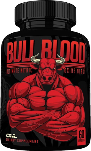[BRSWYFA7BAMRQCYY] ONL Bull Blood Nitric Oxide Supplements for Men - Nitrous Oxide Booster & Pre Workout Pills with L-Arginine - Blood Flow for Men - Nitric Oxide Booster for Enhancing Male Strength & Energy - 60Ct