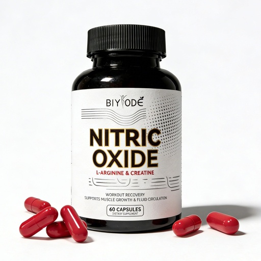 [BRSREHAECMFRUE3Z] Nitric Oxide L-Arginine & Creatine Capsules – 300mg L-Arginine, Citrulline, Taurine, Beet Root, Maca, Rhodiola – Workout Recovery & Performance Support – 60 Capsules