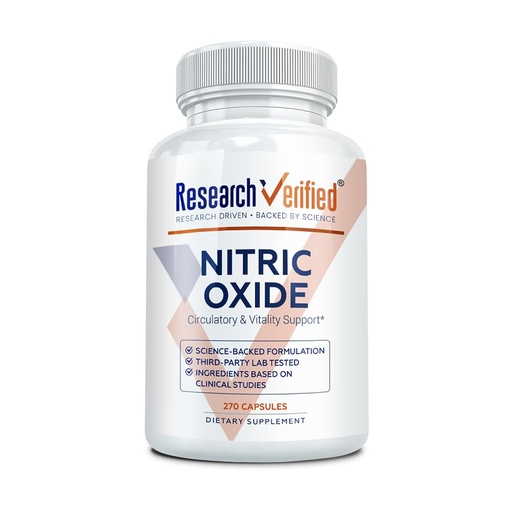 [BRSREAT3AB7WE3LJ] Research Verified Nitric Oxide - with L-Arginine and L-Citrulline - Premium Muscle Building Nitric Oxide Booster - 270 Count - 1 Bottle