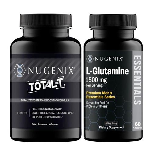 [BRSRAHQFA5YGMALF] Nugenix Essentials L-Glutamine and Total-T Testosterone Booster for Men