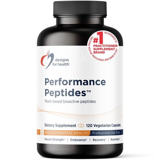 [BRSRAFAECQNRAA3B] Designs for Health Performance Peptides - Supports Muscle Health, Healthy Aging & Body Composition - Plant-Based Peptide Muscle Recovery Supplements (120 Capsules)