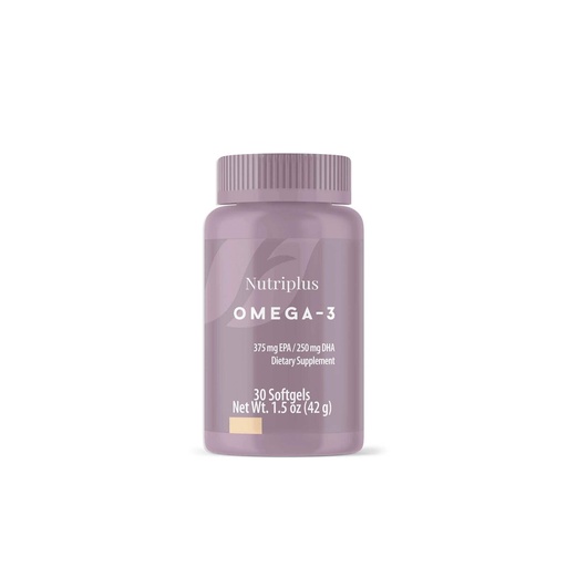 [BRSRABATCIAWMAL2] FARMASi Nutriplus Omega-3 Omega-Rich Fish Oil Supplement – 30 Capsules(42 g / 1.48 oz) – Premium Omega-3 for Daily Nutrition – Burpless, Enteric-Coated, Natural Fish Oil, Essential Fatty Acids