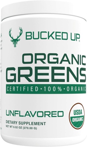[BRSWGBQ6BUCWCC3G] Greens Superfood Pulver Unflavored | 8 Most Essential Mixed Greens | Certified 100% Organic | Chlorella, Spinach, Kale, Spirulina, Alfalfa, Broccoli, Weizengras, & Gerste Grass | 30 SERV | 9.52 OZ