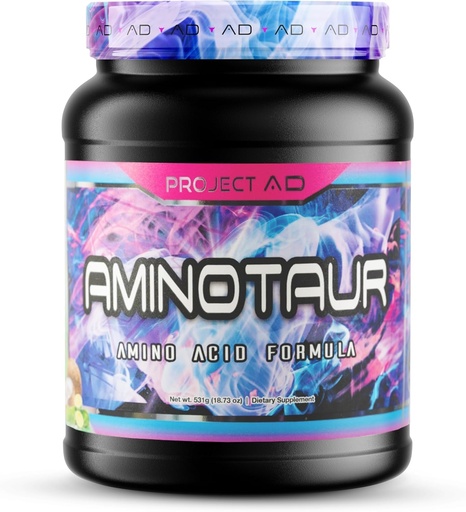 [BRSREGQ6CFYQOGTH] Project AD Aminotaur - Amino Acids with BCAAs, Pre Workout, Amino Energy, BCAA, Amino Acids, Keto Friendly, Coffee Extract, Energy Powder (Fresh Squeezed Lemonade)