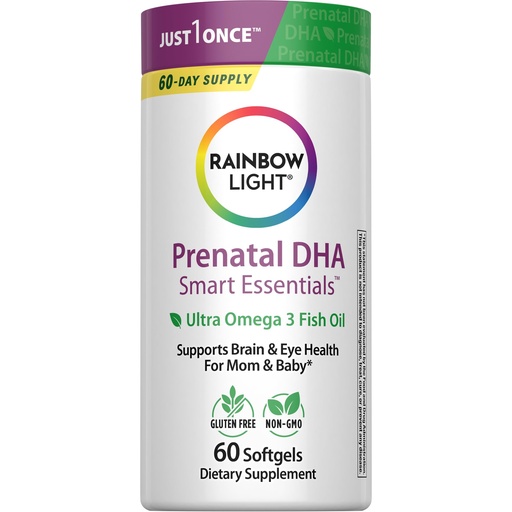 [BRSWIYQ6CYBWGGY3] Rainbow Light Prenatal DHA Vitamins for Women | 60 Softgels | Omega 3 Fish Oil (DHA & EPA) | Supports Mom & Baby’s Health from Conception to Nursing