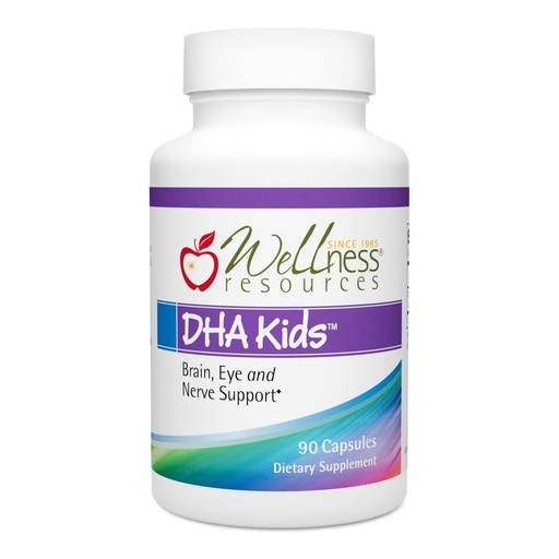 [BRSWGHQBPMPBM2DK] Wellness Resources DHA Kids - Sugar Free Omega 3 for Children - Mercury-Free Fish Oil - Brain Health Supplement & Immunity Supplement - Eye and Nerve Support - 90 Softgel Capsules Omega 3