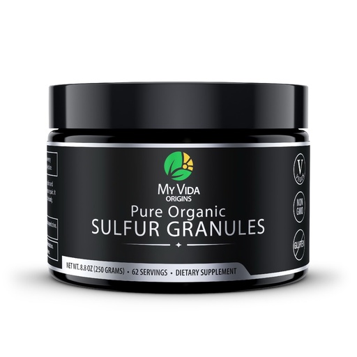 [BRSRAYIPCIAWYEI3] My Vida Origins Pure Organic Sulfur | 99% Pure MSM Granules Supports Skin, Hair, & Joint | Non-GMO, Vegan, Gluten Free (62 Servings) 2 Months Supply