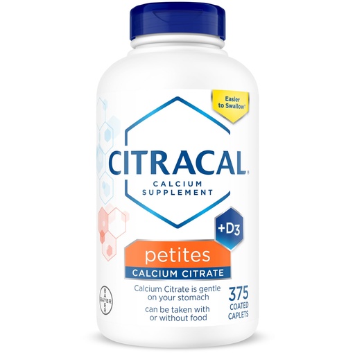 [BRSWGAAKBEIGEDTJ] Citracal Petites- Calcium Citrate with Vitamin D3, Bone Health Support, Calcium Supplement for Ages 12+, 375 Count (Packaging May Vary)