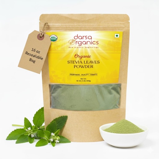 [BRSROAA7B4ARYCTA] Pure Stevia Powder 16 oz - Smooth Natural Sweetness with Reduced Bitter Aftertaste, USDA Organic Stevia Extract for Baking & Beverages, Zero Calorie Sugar Substitute, No Additives, Vegan