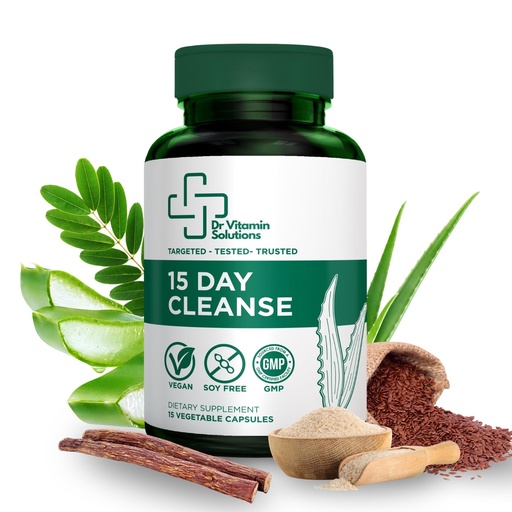 [BRSREBI5BYBQ4CD4] 15 Day Cleanse – Natural Colon Detox & Digestive Support with Senna, Aloe Vera, Cascara Sagrada & Probiotics – Gentle, Vegan, 15-Day Cleansing Program