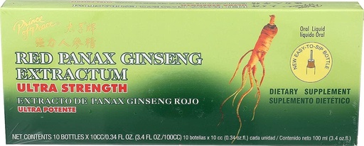 [BRSWIYT3PMMRWD3G] Prince of Peace Red Panax Ginseng Extractum Ultra Strength - 3.4 oz - 10 Bottles