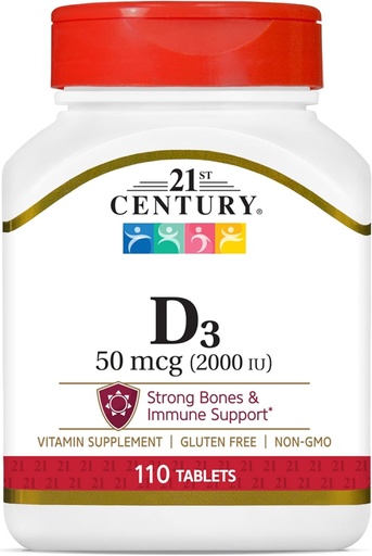 [BRSWIYY3BUFAAADI] 21st Century D3 2000 IU Tablets, 110 Count