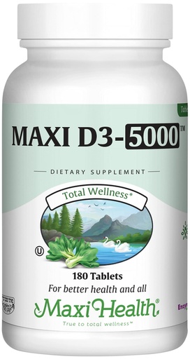 [BRSWIYLRDEAWKFLG] Vitamin D3 5000 IU (125 mcg) - High Dose Vitamin D 5000 IU for Healthy Bones, Teeth, Immune Support - Kosher Non GMO - High Potency Vit D3 - Pure Vitamin D Supplements for Women and Men - 180 Tablets