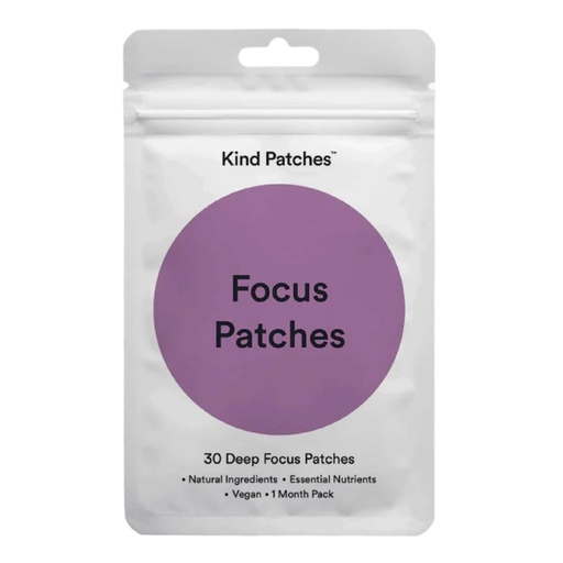 [BRSRAGDQBMDQMG3X] Kind Patches Focus Patches - Mental Clarity and Cognitive Performance - Enhance Productivity with Omega 3, Lion's Mane, L-Theanine, Ginseng - 30 Count