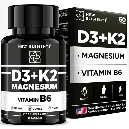 [BRSREED2BZ5RSFIY] Vitamin D3 K2 with Magnesium Glycinate with Vitamin B6 for Enhanced Absorption | Magnesium 1500mg | D3 10,000 IU | K2 (MK7) 200mcg | Vitamin B6 10mg | Immunity | Heart & Nerve Support | Vegan, Non-GMO