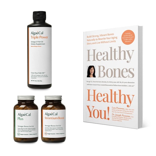 [BRSRMAT3CUCAOGQ7] ALGAECAL Bundle - Bone Builder Pack, Calcium Supplement Vitamin D, K2, Strontium & Omega 3 Fish Oil with EPA & DHA & The Book by Lara Pizzorno Healthy Bones Healthy You