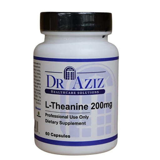[BRSREYYRC55QM23F] L-Theanine Supplement 200mg - Supports Relaxation, Focus & Mental Clarity - Natural Calm for Mind & Body - 60 Capsules