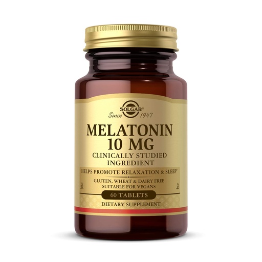 [BRSWIYIEAR4QE2D2] Solgar Melatonin 10 mg Clinically Studied Ingredient, Helps Promote Relaxation & Sleep, Suitable for Vegans, 60 Tablets
