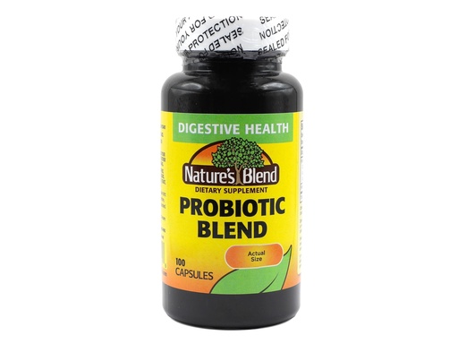 [BRSWIZQCCQHB4CLC] Nature's Blend Probiotic Blend 2 Million Cfu 100 Caps, White