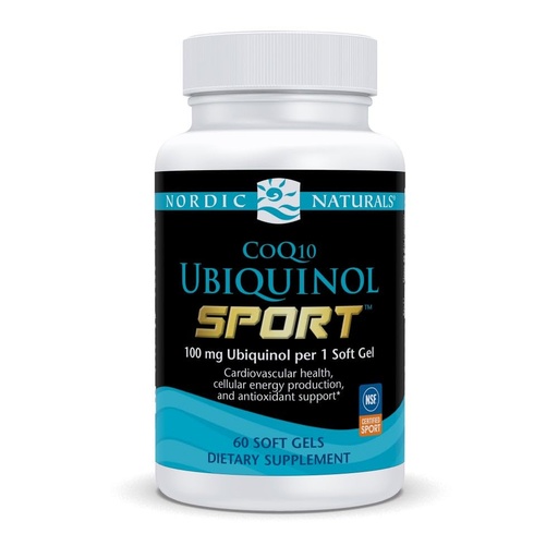 [BRSWKZT2B4DWEE3E] Nordic Naturals Nordic CoQ10 Ubiquinol Sport - 60 Mini Soft Gels - 100 mg Ubiquinol - Heart Health, Physical Performance, Cellular Energy Production - Non-GMO - 60 Servings