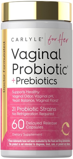 [BRSREHAPBYCAEALZ] Carlyle Vaginal Probiotics for Women | 60 Capsules | with Prebiotics | Supports Healthy Odor, pH, Yeast Balance, and Flora | Vegan, Non-GMO, Gluten Free | for Her