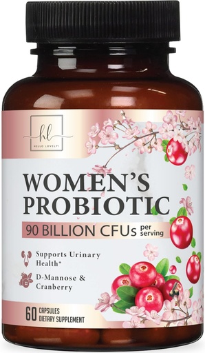 [BRSROCQLBMPGA3DB] Probiotics for Women Digestive Health Support - 16 Strains Women's Vaginal Probiotic with Prebiotics, Cranberry, PH, Immune Support, Urinary, & Feminine Health Support - USA Bottled - 60 Capsules