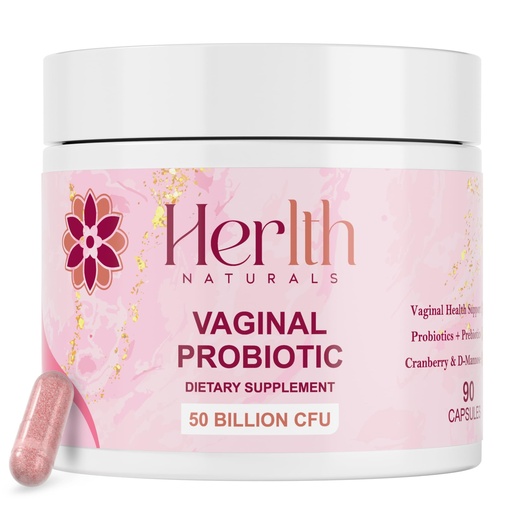 [BRSRGEIDBEMBOETF] Vaginal Probiotics for Women – pH Balance & Vaginal Flora Support – Women’s Synbiotic with Probiotics & Prebiotics, Lactobacillus Blend & Cranberry – 90 Capsules
