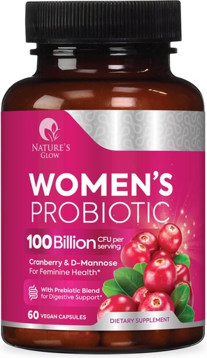[BRSRMZIKBUOR6G3H] Probiotics For Women 100 Billion CFU Per Serving - Women's Probiotic For Digestive Health 16 Unique Strains - Daily Vaginal PH Balance & Feminine Health Support, Womens Probiotic - 60 Capsules
