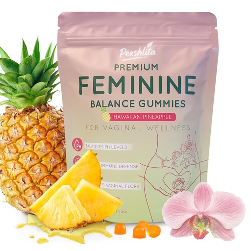 [BRSREGT5B4IGA2DK] Women’s Probiotic Gummies – Vaginal & Gut Health Support with Prebiotics – 5 Billion CFU, Pineapple Flavor, 60 Count, Non-GMO & Gluten Free