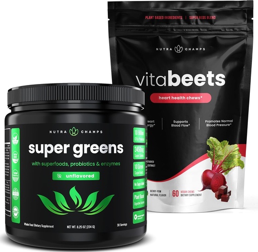 [BRSRAYL3PJYGGAD2] NutraChamps Super Greens & Beet Chews Bundle