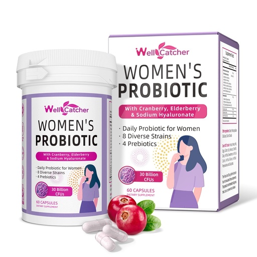 [BRSREGIHOB5AOETU] Vaginal Probiotics for Women: Daily Cranberry Probiotics with Prebiotics Support Digestive Urinary Tract Health pH Balance with 30 Billion CFU 8 Diverse Strains Vegan 60 Counts