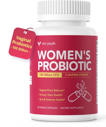 [BRSREHAHO4NWGCTZ] Vaginal Probiotics – pH Balance, Feminine Odor Control & Yeast Support, Probiotics for Women with Prebiotics & Lactobacillus Blend, 60 Capsules